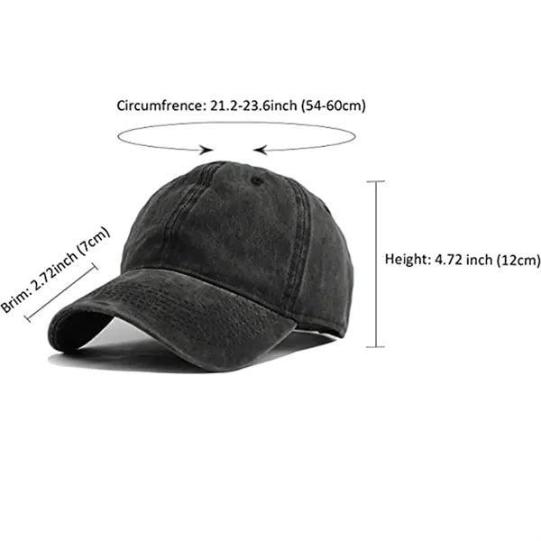 Unisex Vintage Cotton Baseball Hat