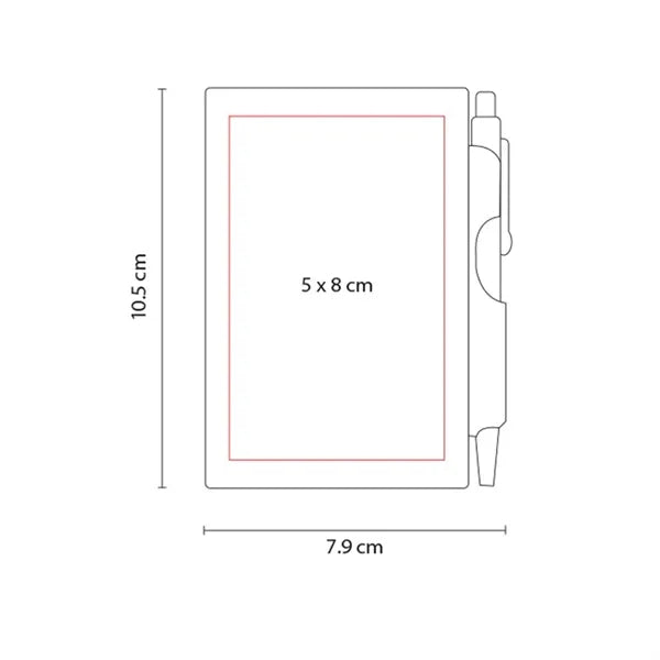 Clear-View Plastic Notepad With Ball Pen Personalization