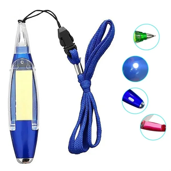 4in1 LED Ballpoint Pen With Sticky Notes Lanyards