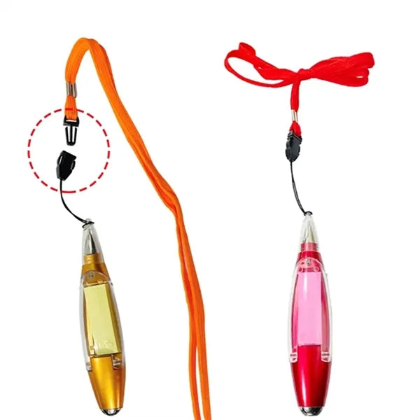 4in1 LED Ballpoint Pen With Sticky Notes Lanyards