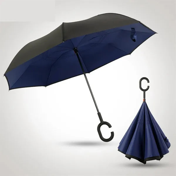C Handle Manual Double Layer Reverse Umbrella