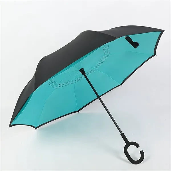 C Handle Manual Double Layer Reverse Umbrella