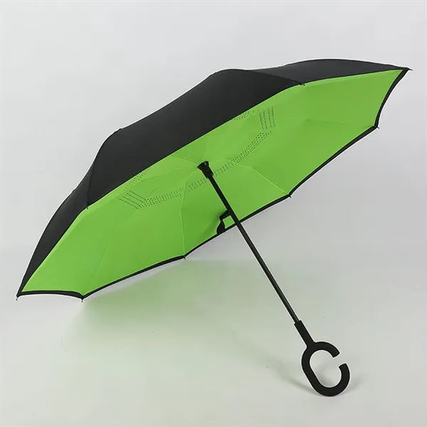 C Handle Manual Double Layer Reverse Umbrella