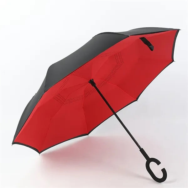 C Handle Manual Double Layer Reverse Umbrella