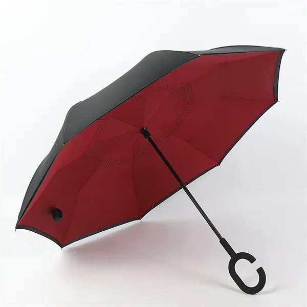 C Handle Manual Double Layer Reverse Umbrella