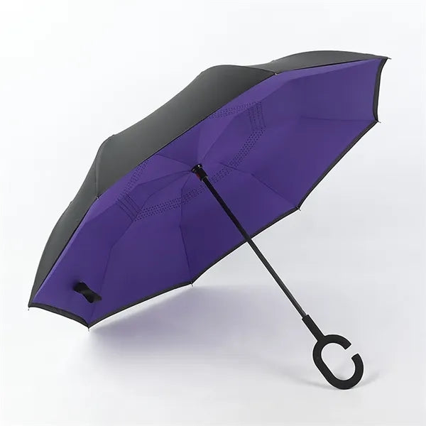 C Handle Manual Double Layer Reverse Umbrella