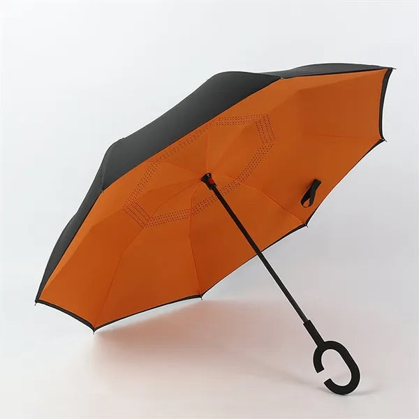 C Handle Manual Double Layer Reverse Umbrella