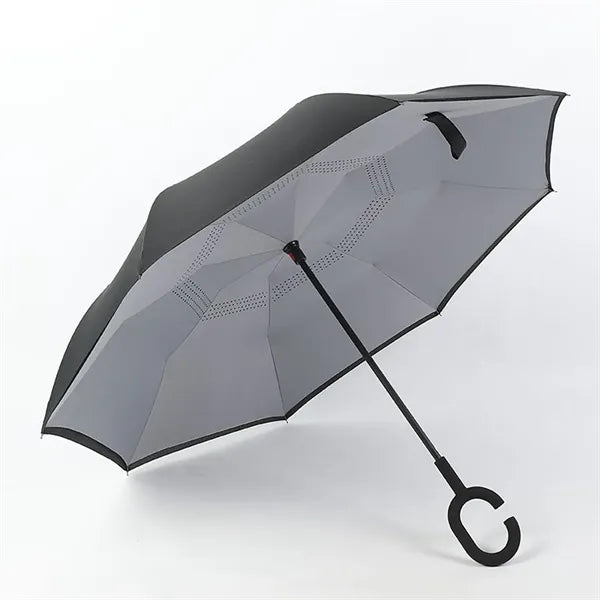 C Handle Manual Double Layer Reverse Umbrella