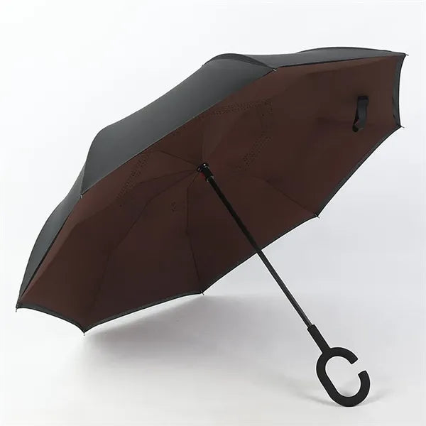 C Handle Manual Double Layer Reverse Umbrella