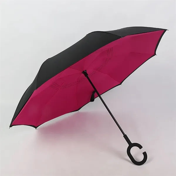 C Handle Manual Double Layer Reverse Umbrella