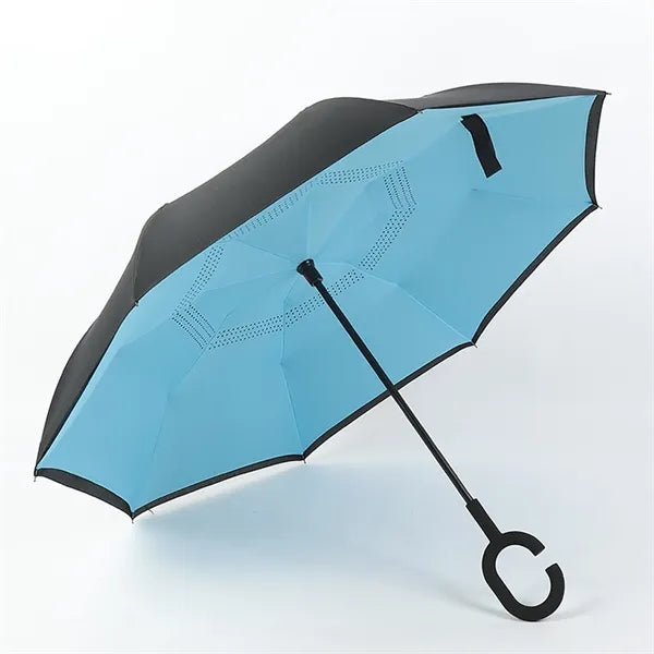 C Handle Manual Double Layer Reverse Umbrella