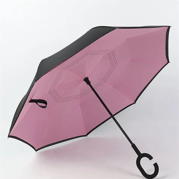 C Handle Manual Double Layer Reverse Umbrella