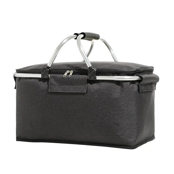 Insulated Folding Picnic Basket Travel Camping Shopping Bag