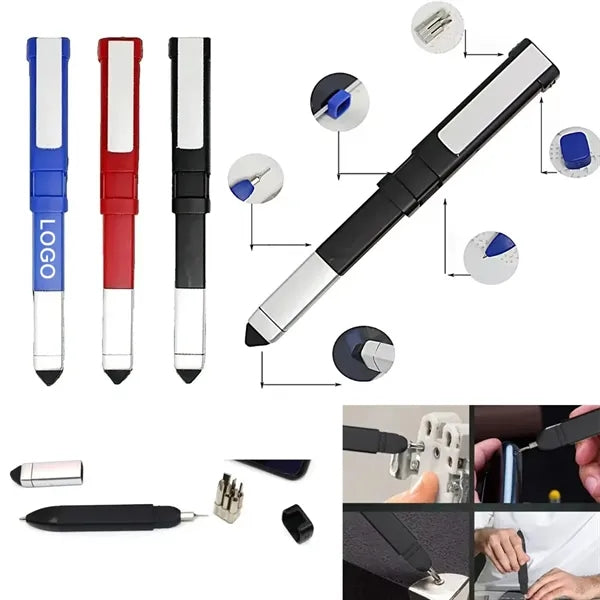 4 in1 Screwdriver Phone Stand Ballpoint Pen Stylus