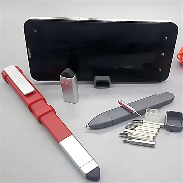 4 in1 Screwdriver Phone Stand Ballpoint Pen Stylus