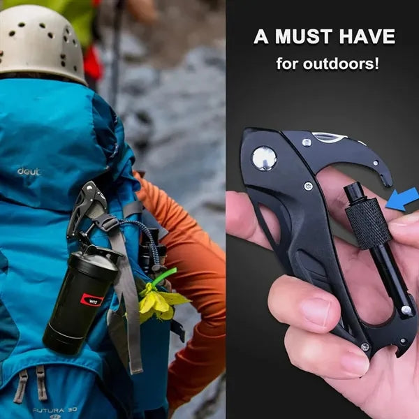 Multitool Carabiner Pocket Knife With Keychain Clip