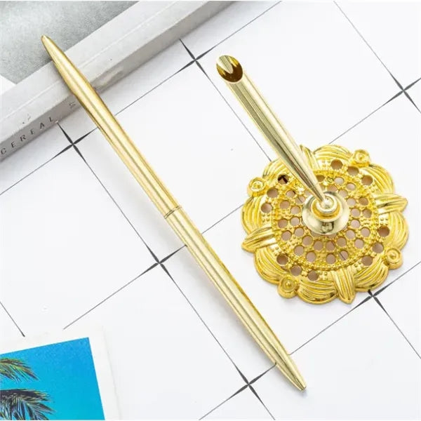 Metal Ballpoint Pen with Stand