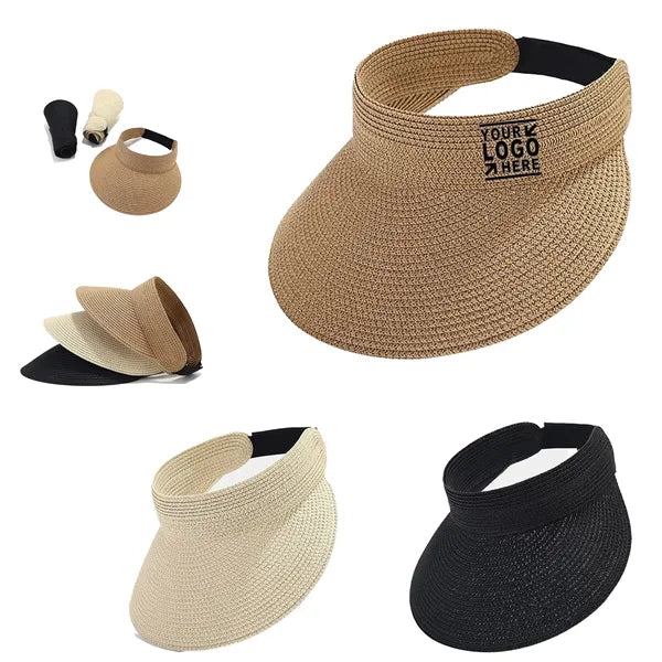 Sun Visor Straw Hat for Women