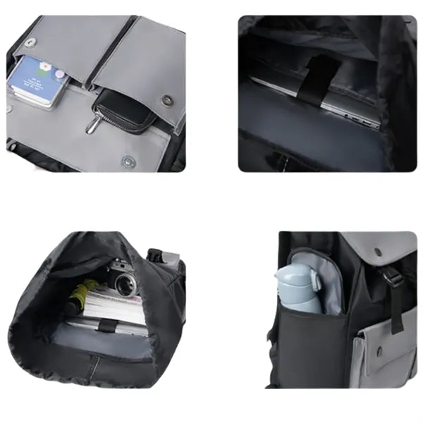 Multifunctional Waterproof Drawstring Clamshell Laptop Bag