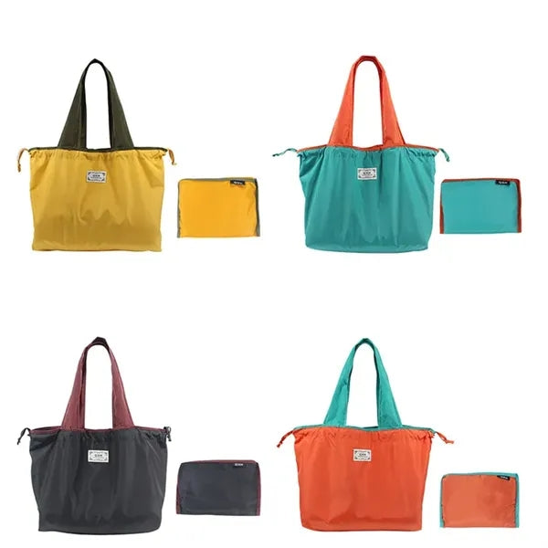 Drawstring Folding Shopping Tote Bag
