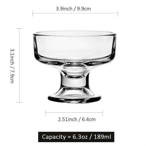 Small Clear Mini Footed Dessert Cups for Fruit Pudding