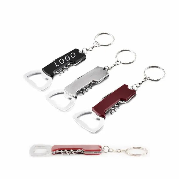 Versatile Stainless Steel Bottle Opener Keychain