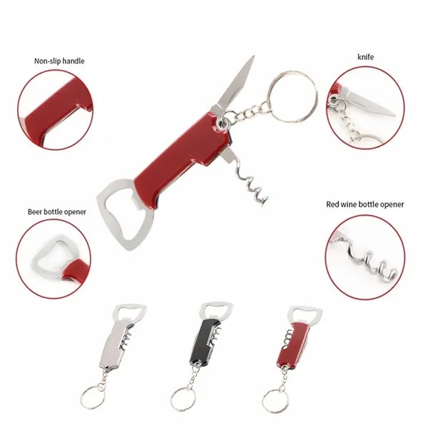 Versatile Stainless Steel Bottle Opener Keychain