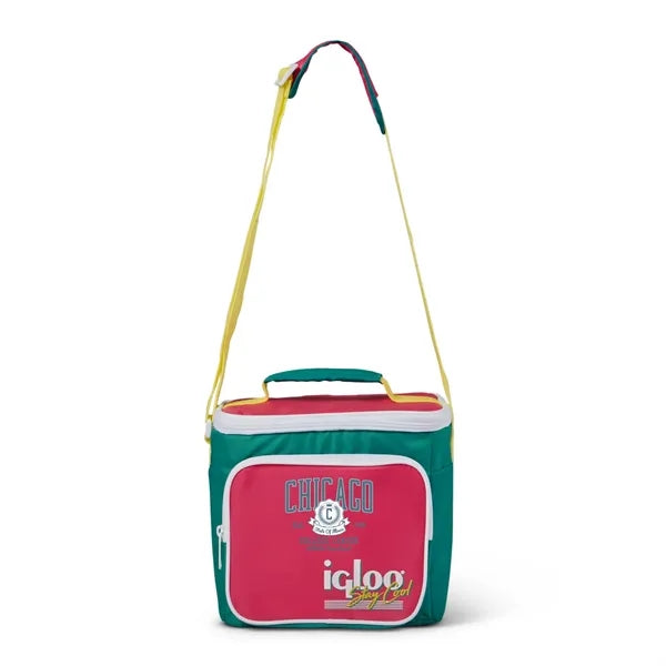 Igloo Retro Square Lunch Bag 9-Dark Jade, Magenta, Yellow