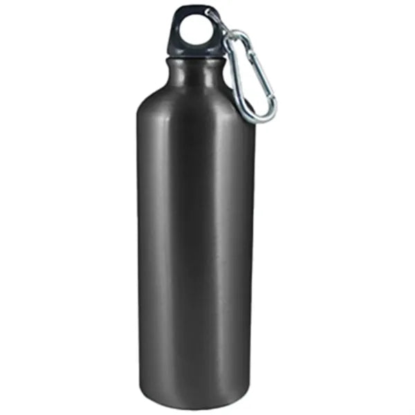 Black loop lid on a 25-ounce stainless steel water bottle