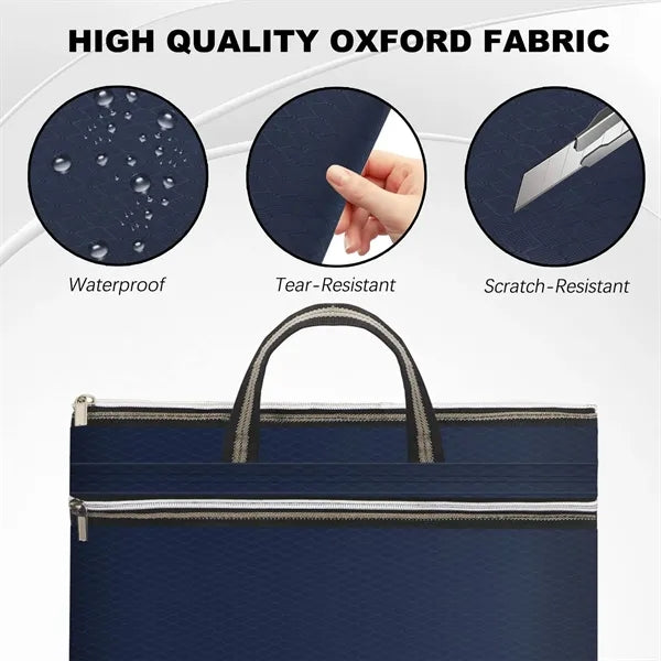 Portable Travel Compartments B4 Zipper File Bag Pouch For Of