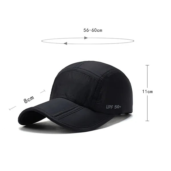 Men's Summer Outdoor Sports Foldable Quick Drying Visor Cap