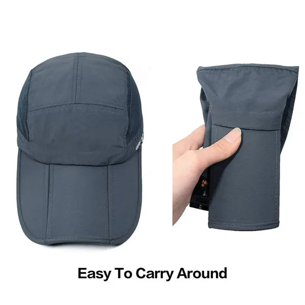 Men's Summer Outdoor Sports Foldable Quick Drying Visor Cap