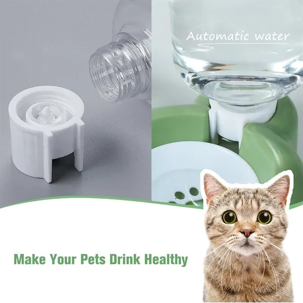 Pets Stainless Stee Bowl Set with Water Dispenser