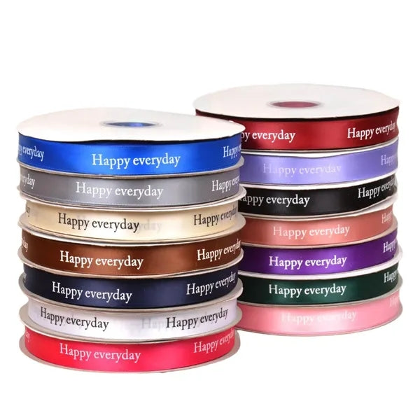 1" Custom Ribbon With Logo 100 yards per roll