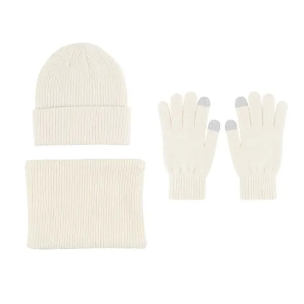 Alpaca Wool Knit Beanie Hat Scarf Gloves Set