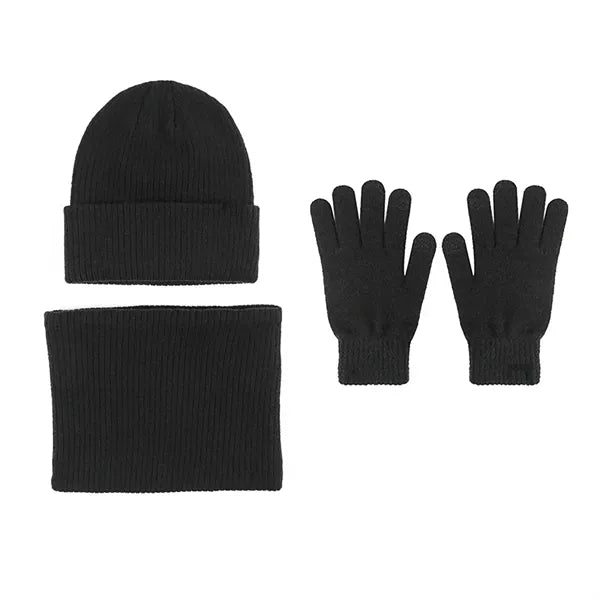 Alpaca Wool Knit Beanie Hat Scarf Gloves Set