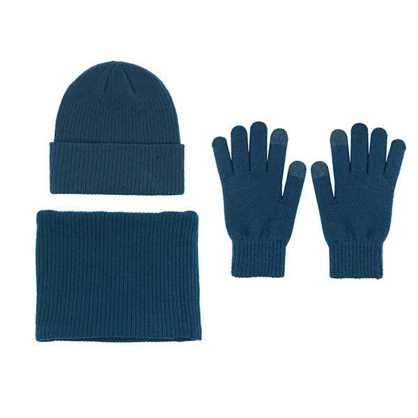 Alpaca Wool Knit Beanie Hat Scarf Gloves Set