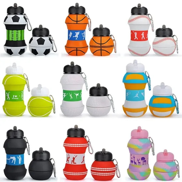 Collapsible BPA-Free Silicone Water Bottle for Kids