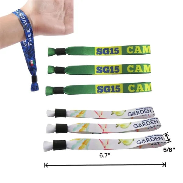 5/8" Sublimated Event Wristbands w/ Locking Bead