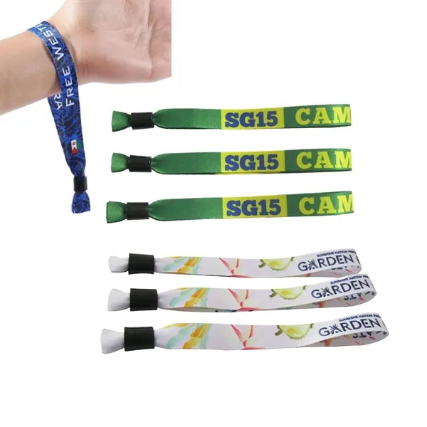 5/8" Sublimated Event Wristbands w/ Locking Bead