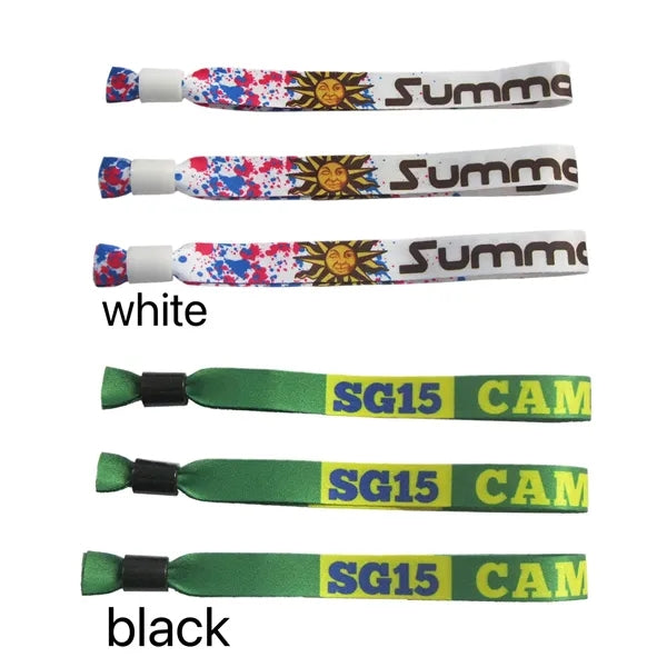 5/8" Sublimated Event Wristbands w/ Locking Bead