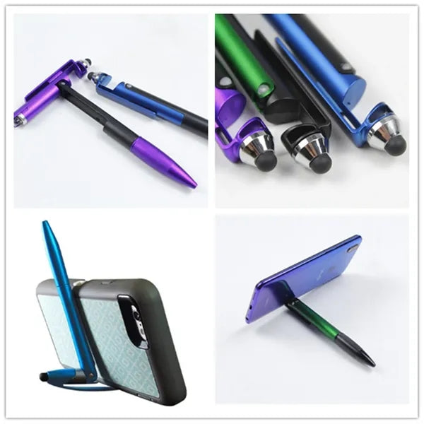 4 in 1 Sleek Touchscreen Light Stylus Pen with Phone Stand