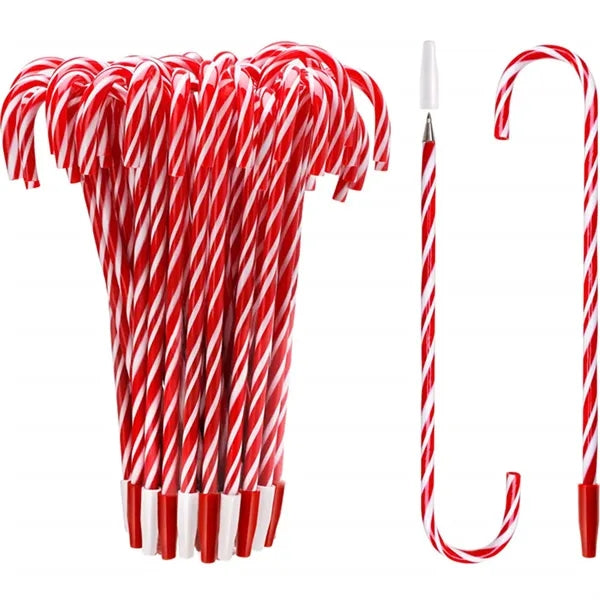 Christmas Santa Claus Candy Cane Crutches Ball Point Pens