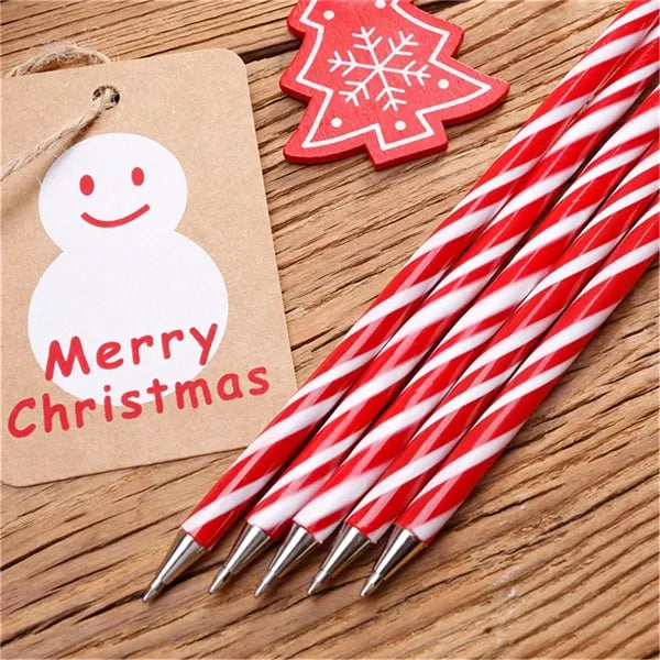 Christmas Santa Claus Candy Cane Crutches Ball Point Pens