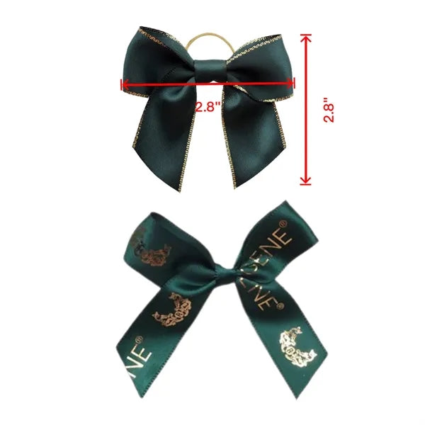 Handmade Golden Edge Satin Ribbon Bow Tie For Wine Bottle
