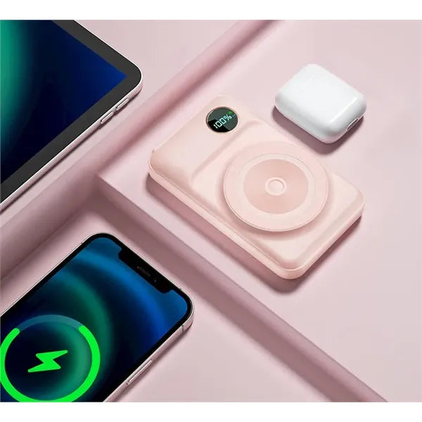 20000mAh built-in magnetic suction small wireless power bank