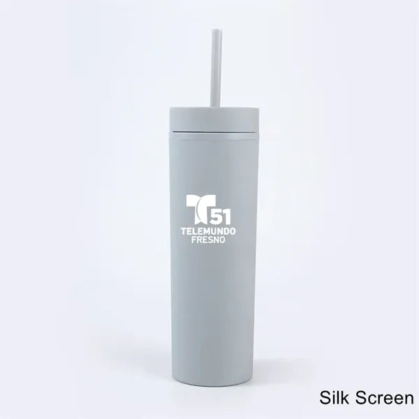 16 oz Matte Pastel Acrylic Tumbler with Lid and Straw
