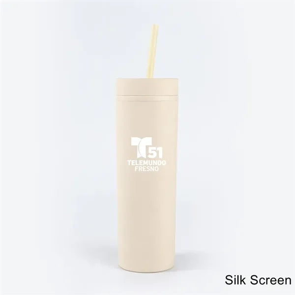 16 oz Matte Pastel Acrylic Tumbler with Lid and Straw