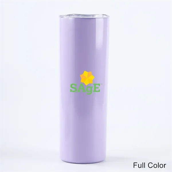 20 oz Stainless Steel Skinny Sublimation Tumbler with Lid