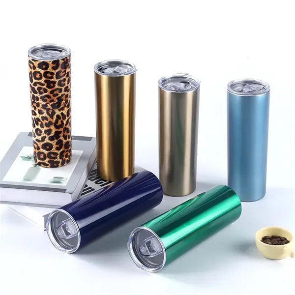 20 oz Stainless Steel Skinny Sublimation Tumbler with Lid